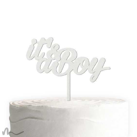 Cake Topper Its a Boy Satiniert