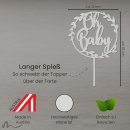 Cake Topper Oh Baby Satiniert