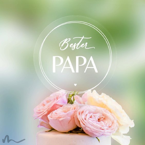 Cake Topper Bester Papa Transparent