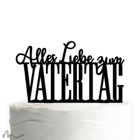 Cake Topper Vatertag Schwarz