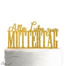 Cake Topper Muttertag Gold Glitzer