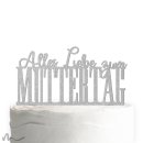 Cake Topper Muttertag Silber Glitzer