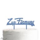 Cake Topper Zur Firmung Blau Glitzer