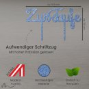 Cake Topper Zur Taufe Schreibschrift Blau Glitzer