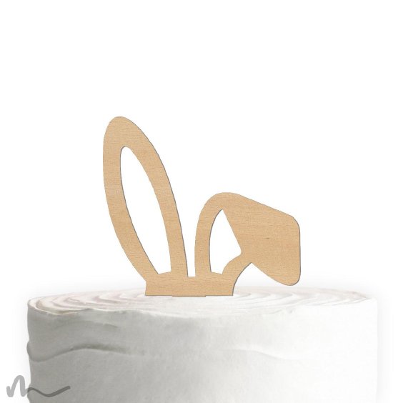 Cake Topper Hasenohren Holz