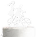 Cake Topper Fahrrad Weiss