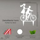 Cake Topper Fahrrad Weiss