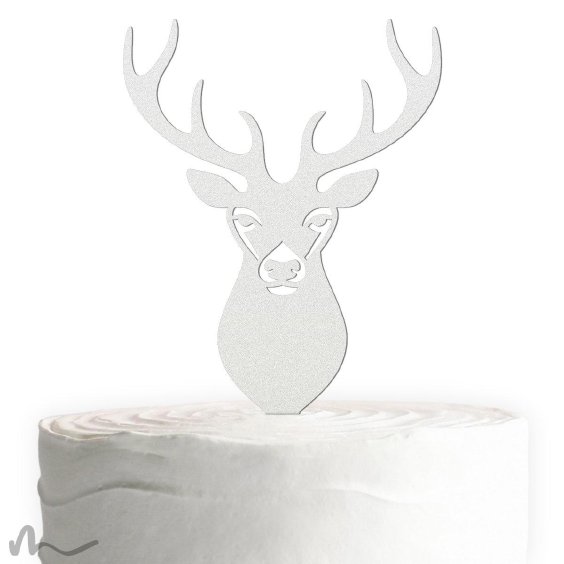 Cake Topper Hirsch Satiniert