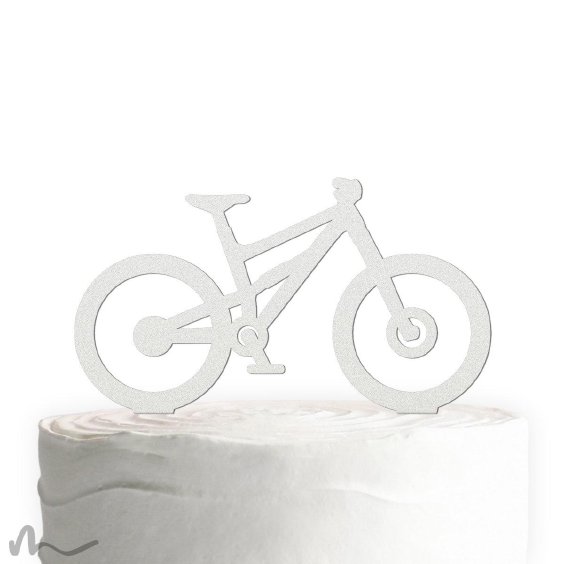 Cake Topper Mountainbike Satiniert