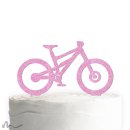 Cake Topper Mountainbike Pink Glitzer