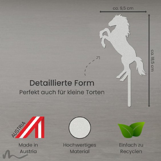 Cake Topper Pferd Satiniert