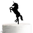 Cake Topper Einhorn Schwarz