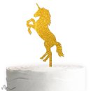 Cake Topper Einhorn Gold Glitzer