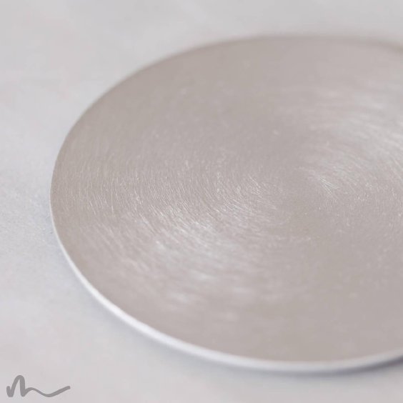 Kerzenteller Aluminium gebürstet silber Ø 10 cm