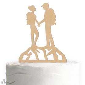 Cake Topper Bergleidenschaft Holz
