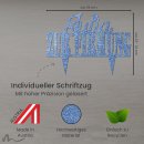 Cake Topper Zur Firmung personalisiert Blau Glitzer