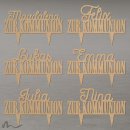Cake Topper Zur Kommunion personalisiert Holz