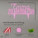 Cake Topper Zur Konfirmation personalisiert Pink Glitzer