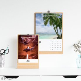 Klemmbrett Kalender mit Aufsteller Bildschön