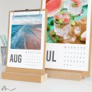 Klemmbrett Kalender mit Aufsteller Polaroid Stil