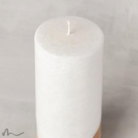 Kerze Holzelement Docht Blanko  Ø8 x 20 cm