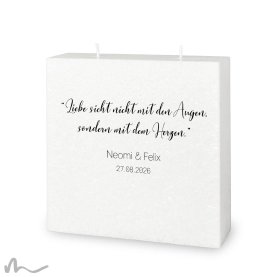 Hochzeitskerze Docht Schlicht 20 x 20 cm