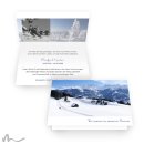 Trauerkarte Schneelandschaft 15 x 10 cm Vertikalklappkarte
