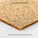 Cake Topper Feuerwehrauto Gold Glitzer