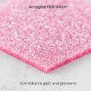 Cake Topper Brautpaar mit Kindern Mädchen Pink Glitzer