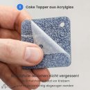 Cake Topper Zur Erstkommunion Blau Glitzer