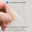 Cake Topper Zur Taufe Schreibschrift Satiniert