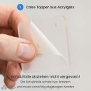 Cake Topper Herz Geometrie Satiniert