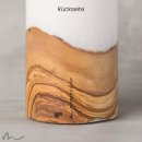 Hochzeitskerze Holzelement Eukalyptus Ø9 x 25 cm