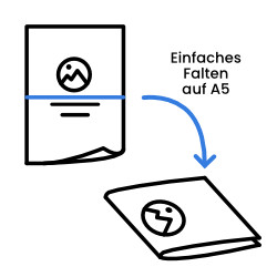 Mit Faltlinie
